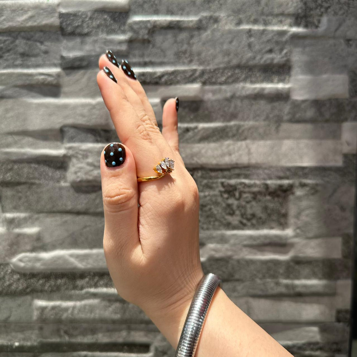 Anillo Triángulos Cristal
