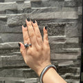 Set Anillos Piedra & Bolita