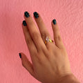 Anillo Ola Cristal Marquise