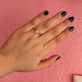 Anillo Solitario Gota