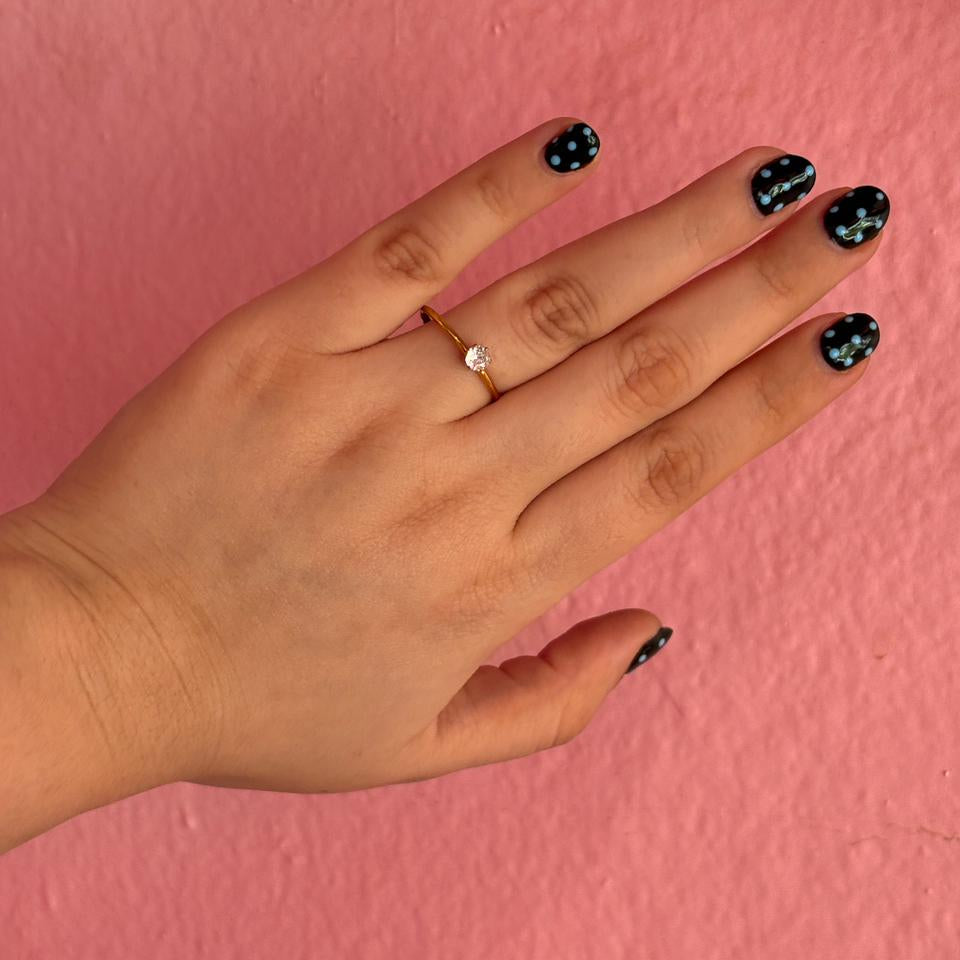 Anillo Solitario Fino