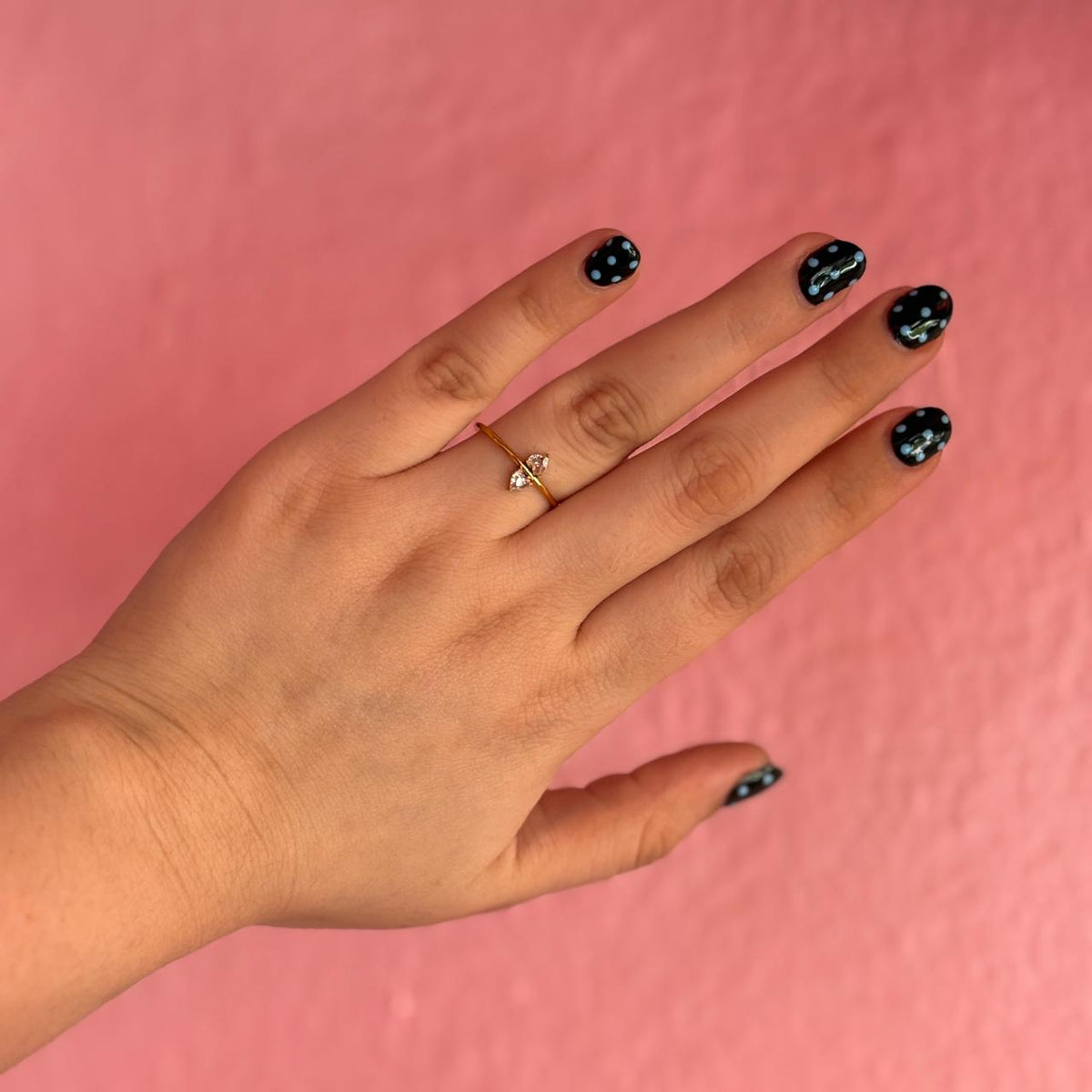 Anillo Doble Gema Delicado