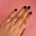 Anillo Chevron Cristal