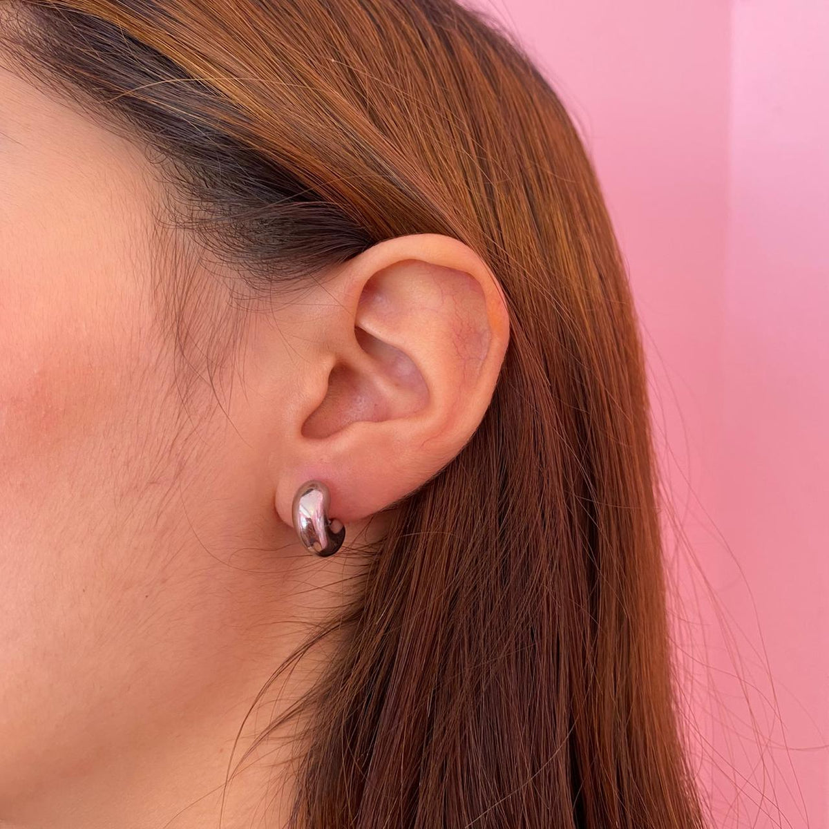 Aretes Luna Plata