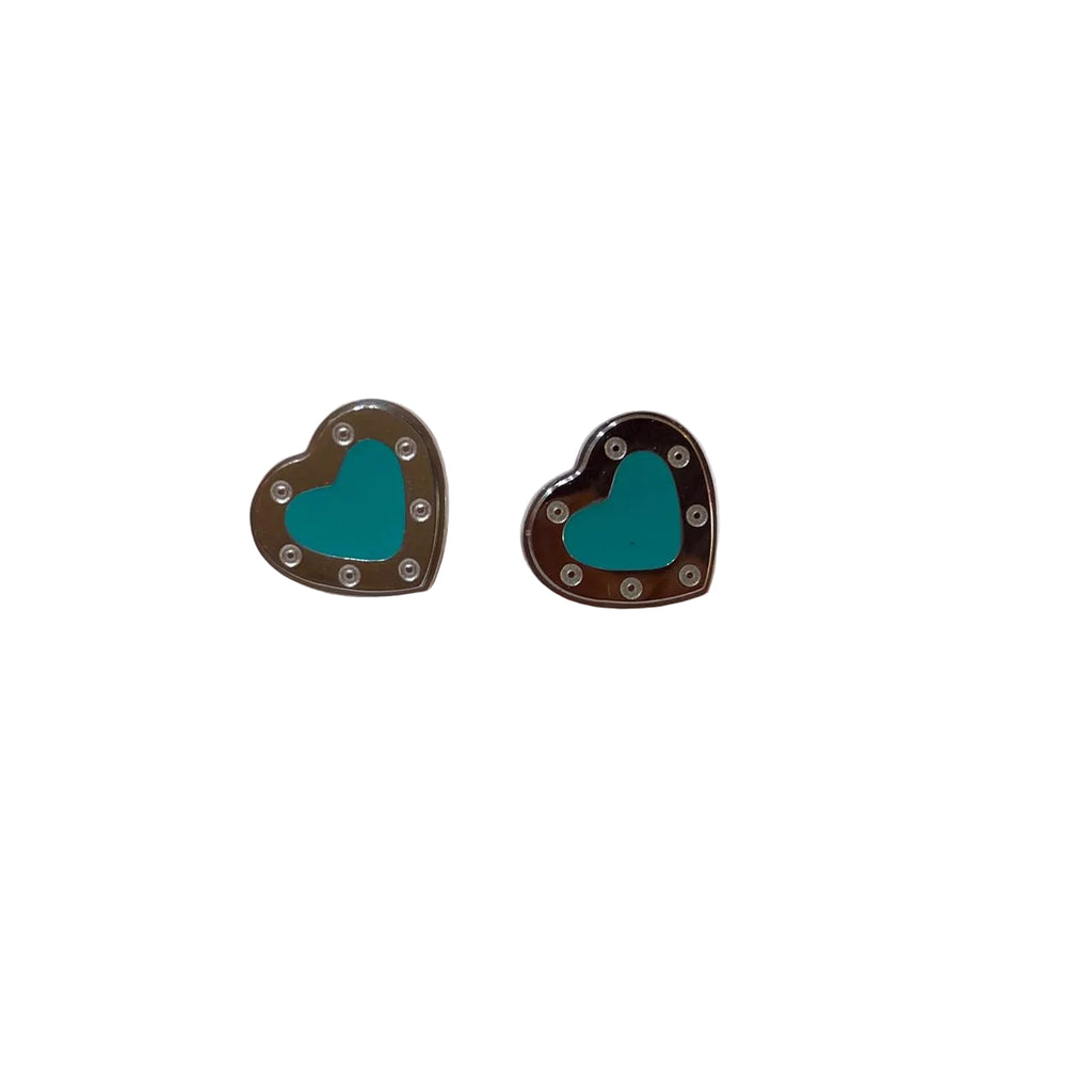 Aretes Corazón Turquesa