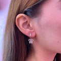 Arracadas Mariposa Calada Plata