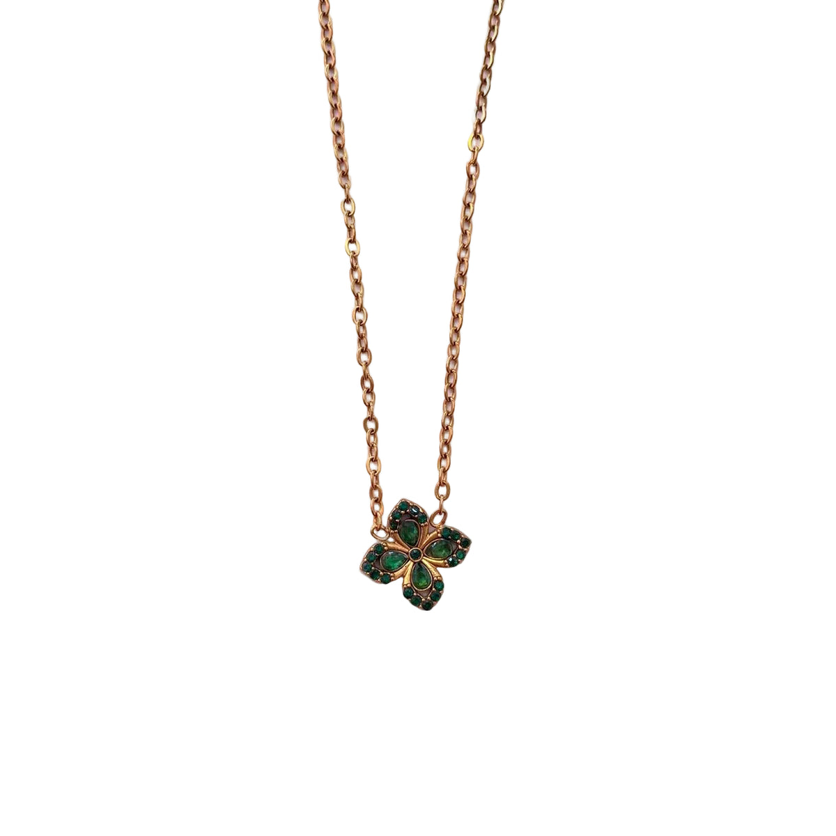 Collar Trébol Esmeralda