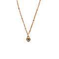 Collar Corazón Aqua