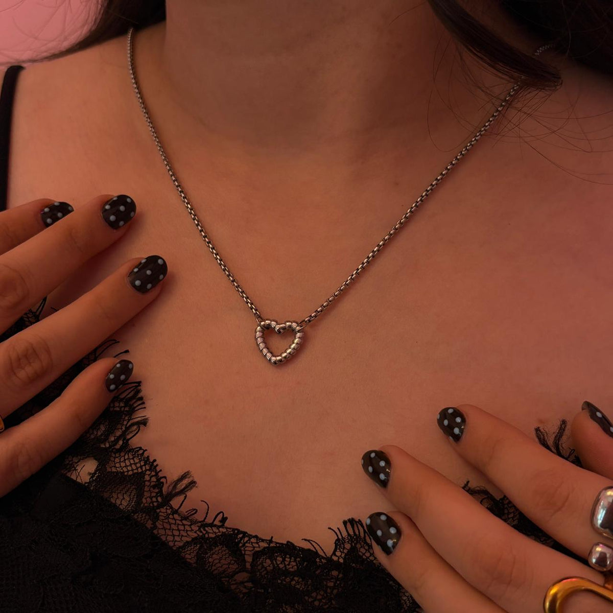 Collar Corazón Torzal