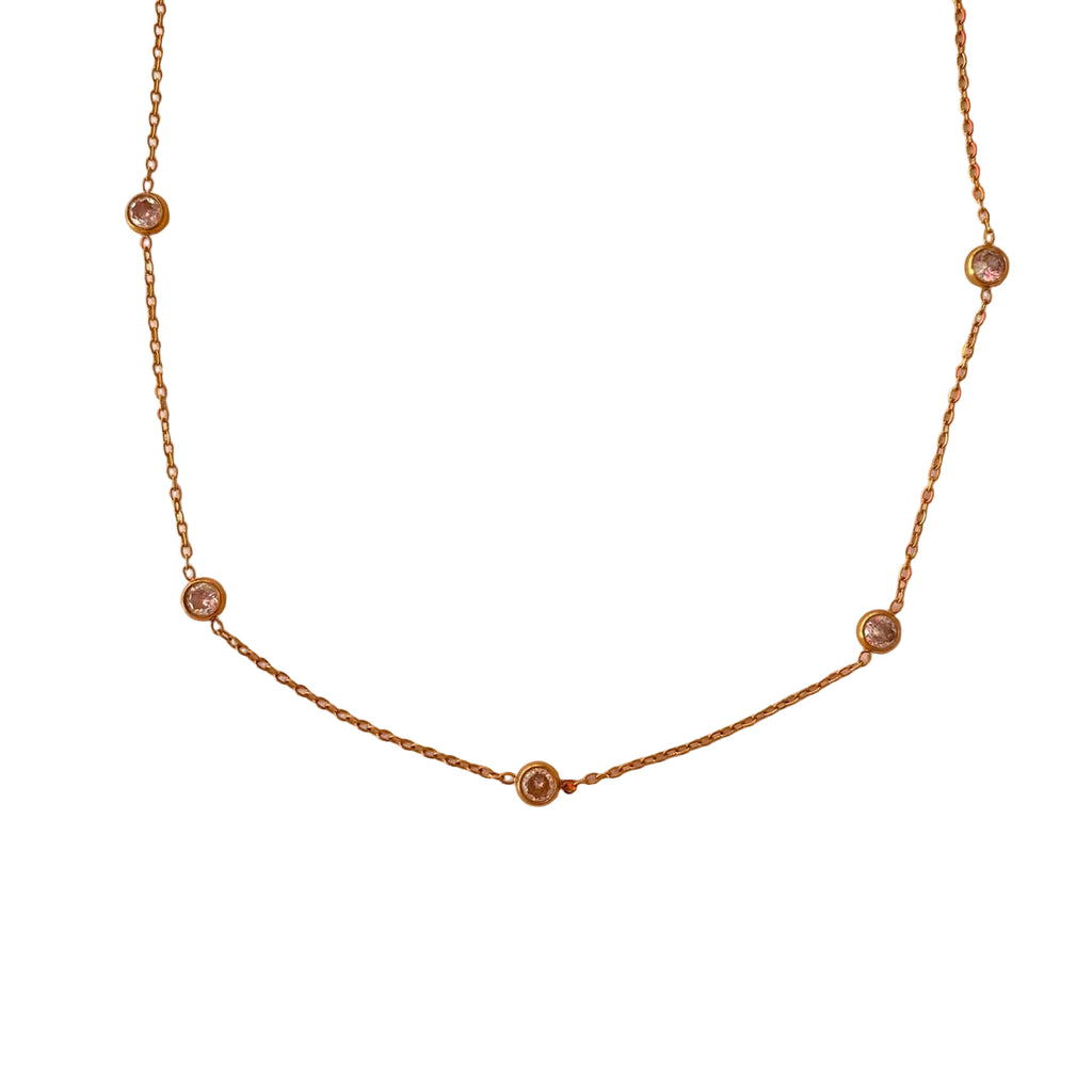 Collar Circonias Espaciadas