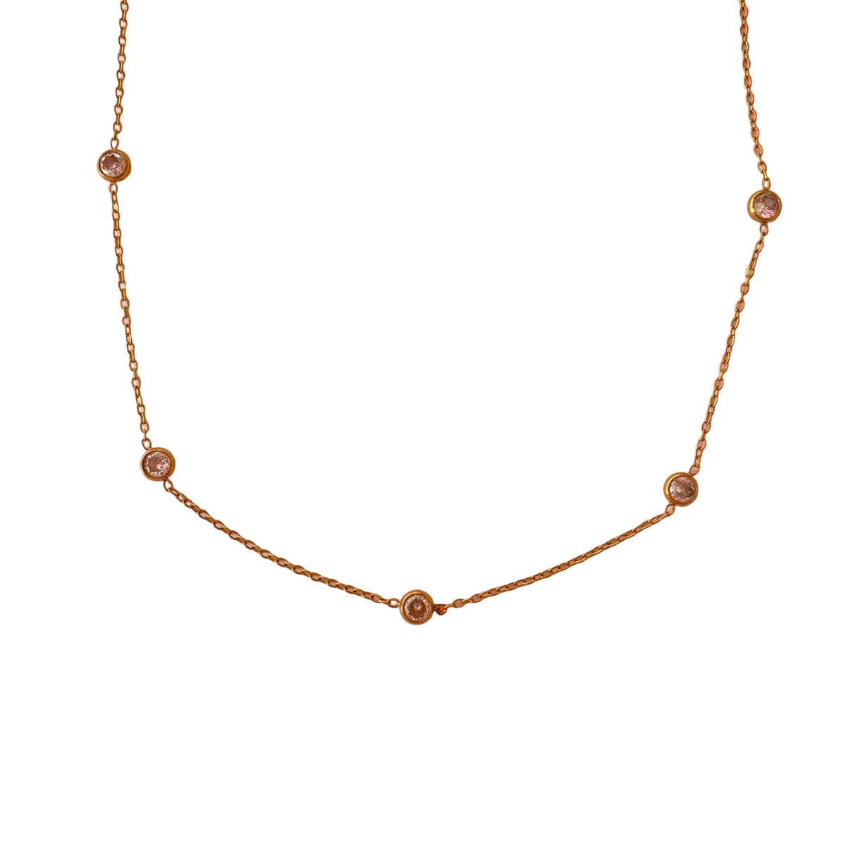 Collar Circonias Espaciadas