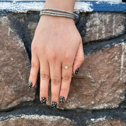 Anillo Corazón Cristal Delicado