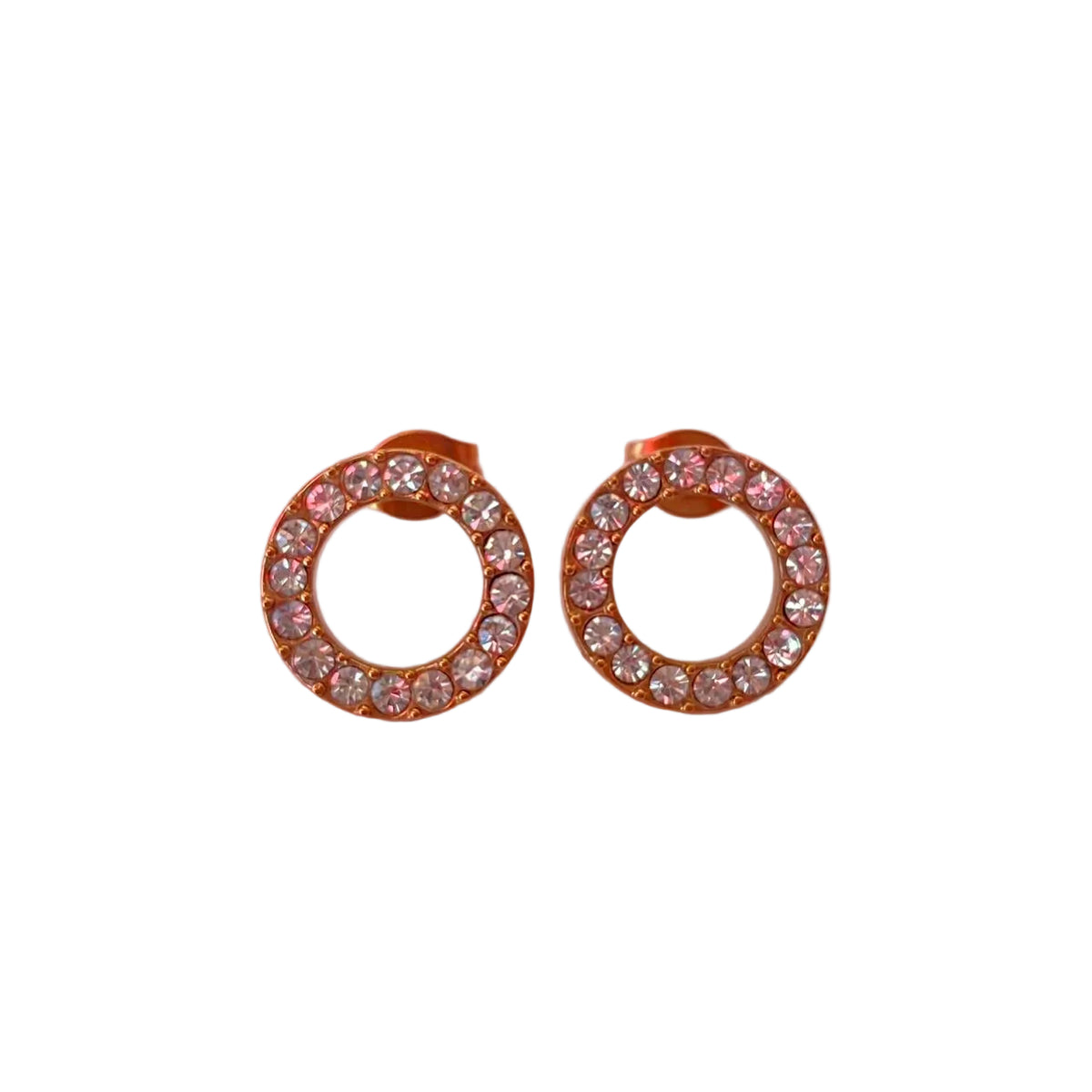 Aretes Aro Cristal
